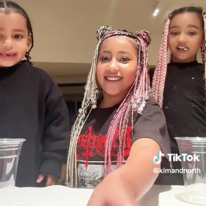 North West, Chicago and Psalm, TikTok, screengrab